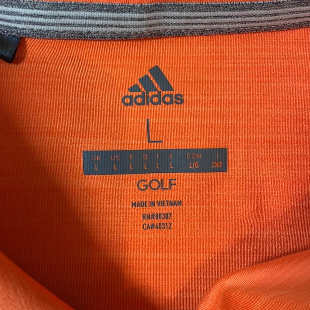 Adidas Performance Mens Golf Polo (Orange) - Picture 2 of 4